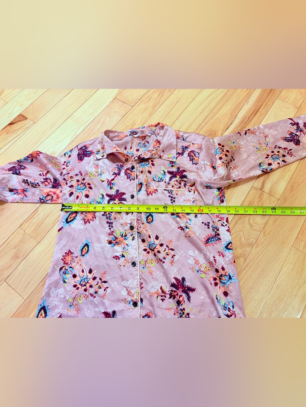 Victoria’s Secret Lilac Purple Botanical Floral Satin Pajama Set - Size Small - Picture 8 of 15